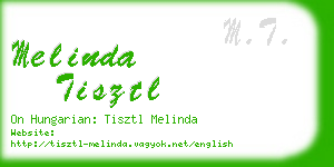melinda tisztl business card